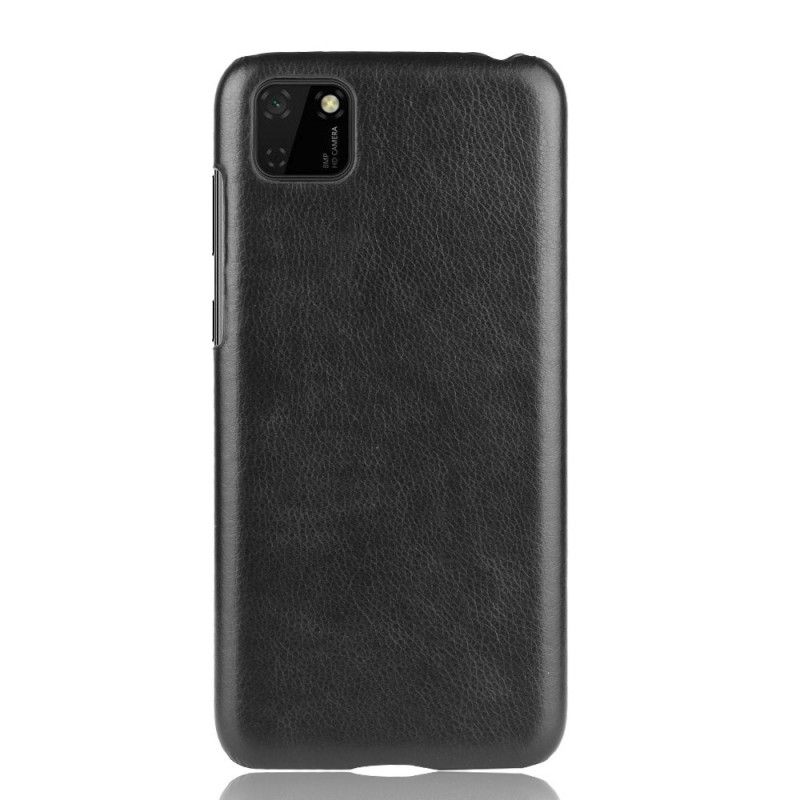 Cover Hoesje Huawei Y5p Grijs Zwart Telefoonhoesje Prestatie Lychee Leereffect