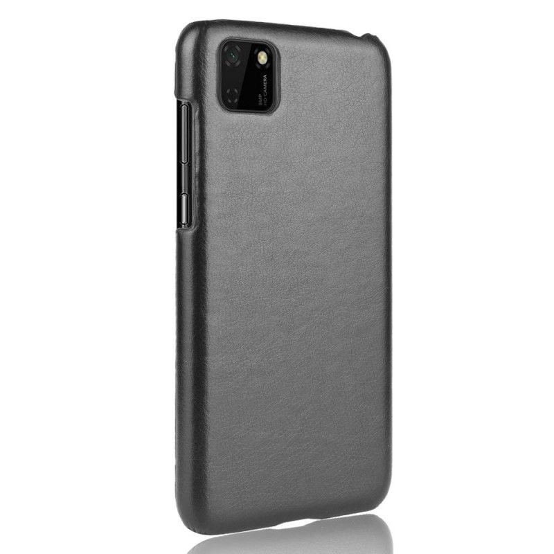 Cover Hoesje Huawei Y5p Grijs Zwart Telefoonhoesje Prestatie Lychee Leereffect