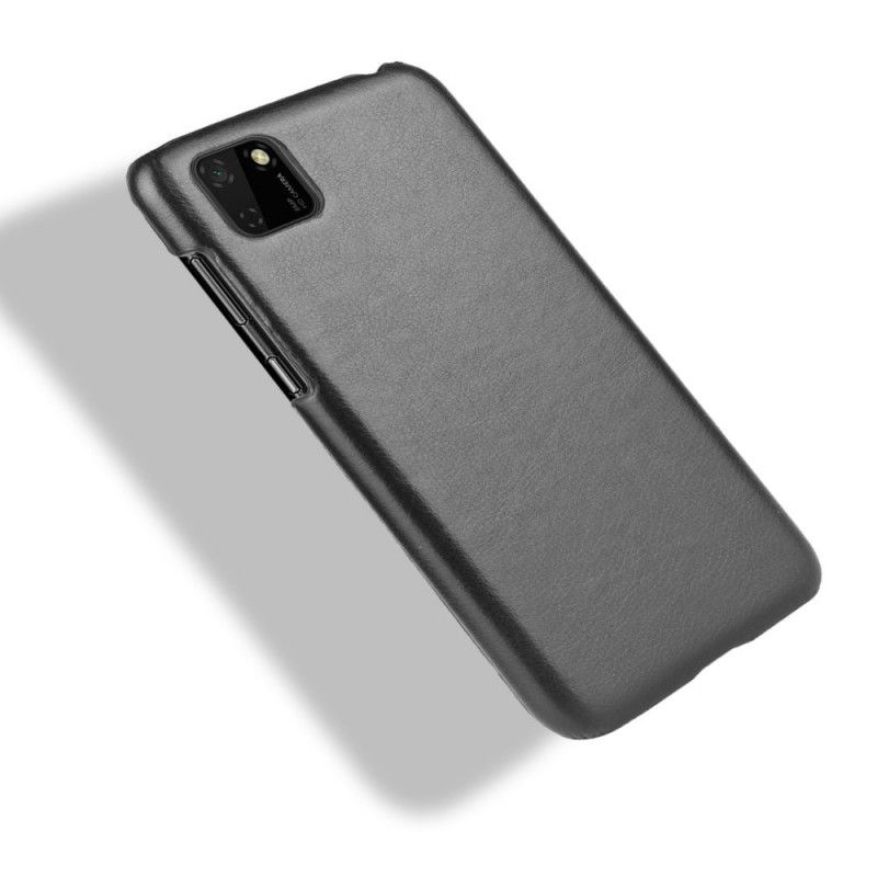 Cover Hoesje Huawei Y5p Grijs Zwart Telefoonhoesje Prestatie Lychee Leereffect