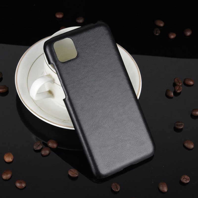 Cover Hoesje Huawei Y5p Grijs Zwart Telefoonhoesje Prestatie Lychee Leereffect