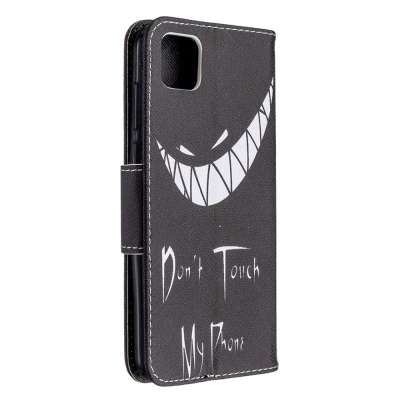Flip Case Leren Huawei Y5p Duivelse Telefoon