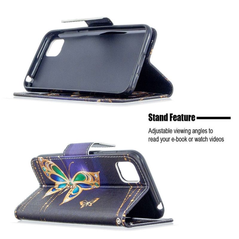 Flip Case Leren Huawei Y5p Magische Vlinder