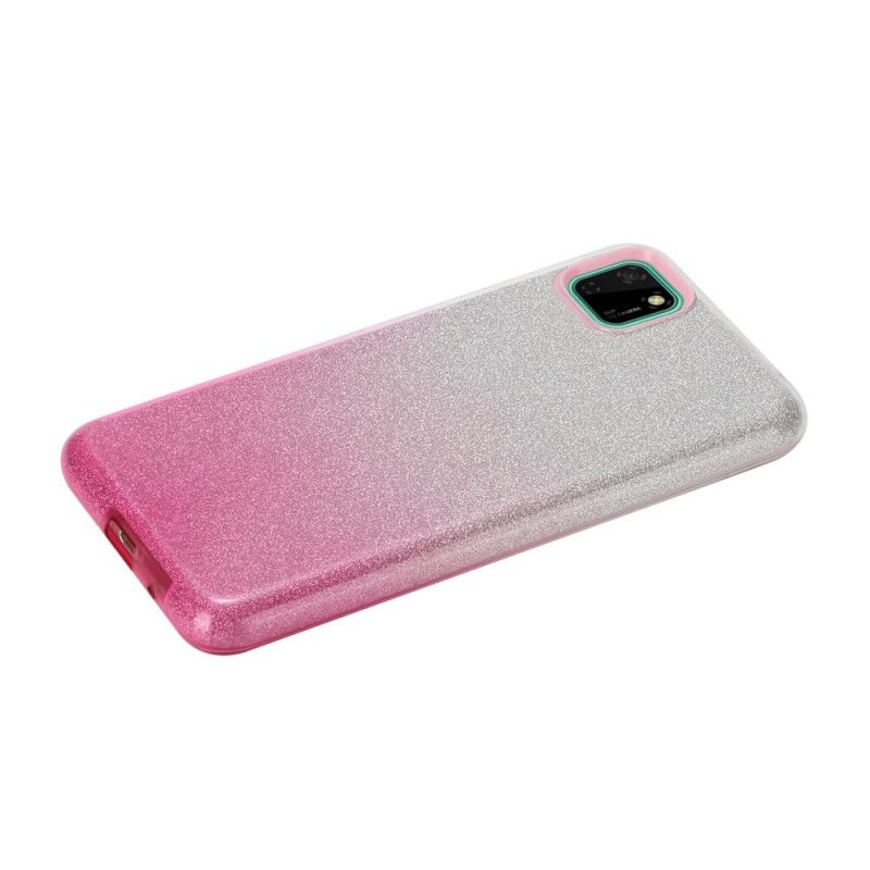 Hoesje Huawei Y5p Magenta Zwart Glitterverloop