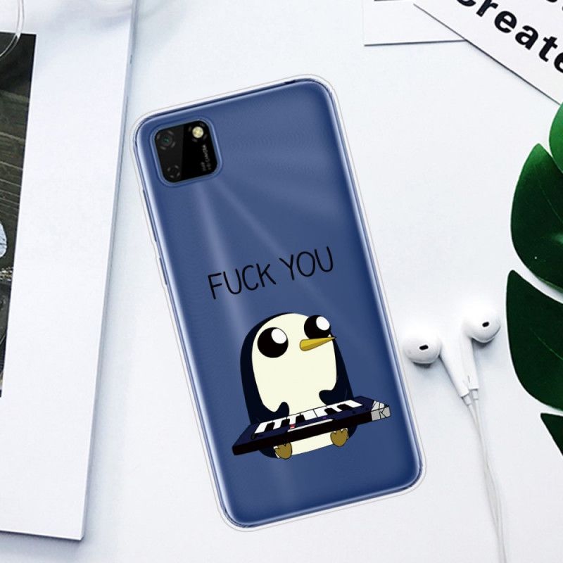 Hoesje Huawei Y5p Pinguin Fuck You