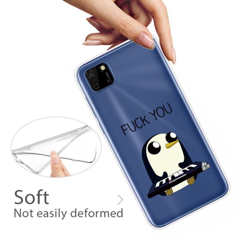 Hoesje Huawei Y5p Pinguin Fuck You