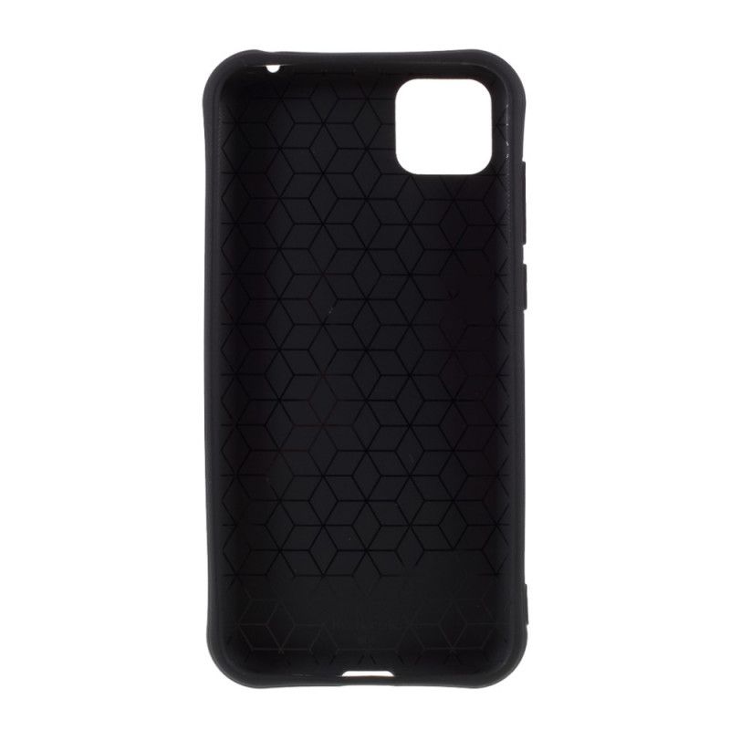 Hoesje Huawei Y5p Rood Zwart Mat Siliconen
