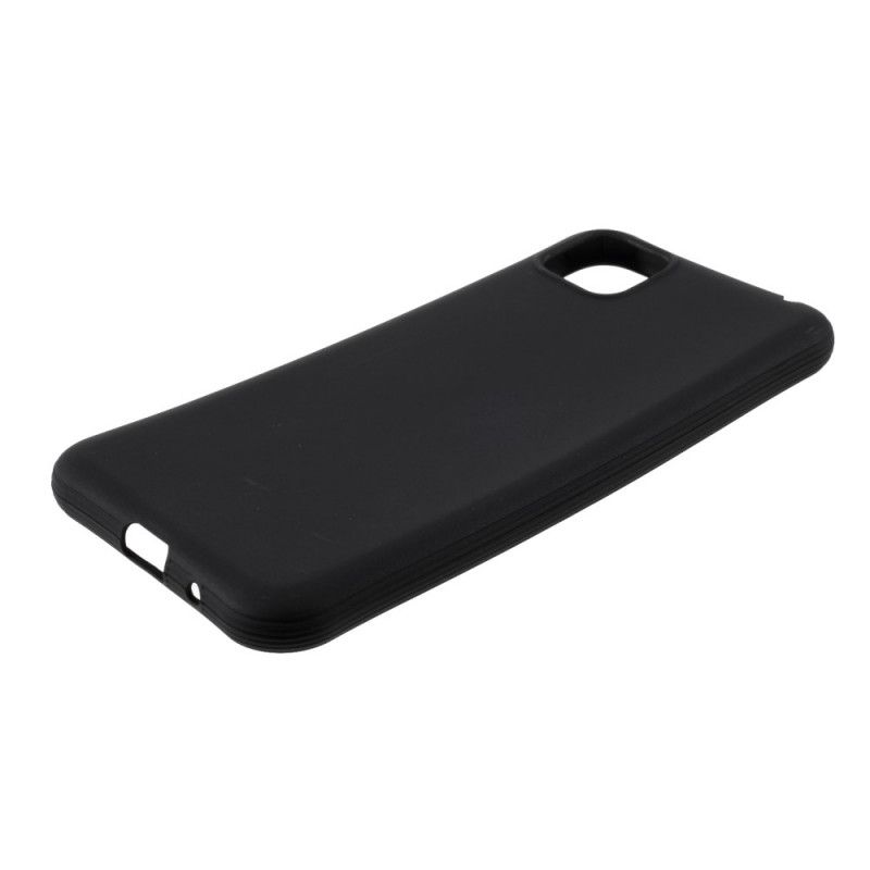 Hoesje Huawei Y5p Rood Zwart Mat Siliconen