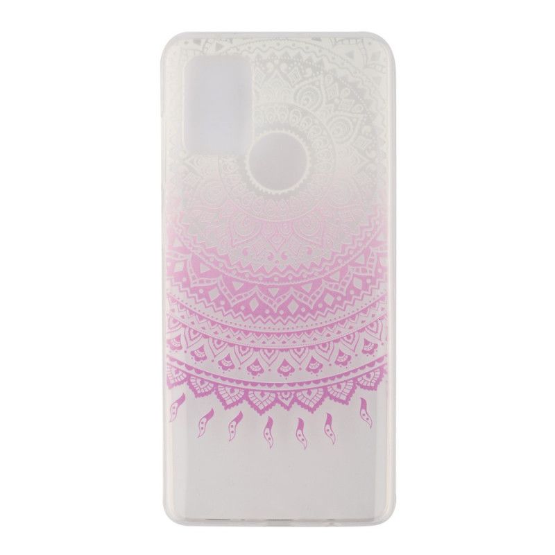 Hoesje voor Huawei Y5p Lichtblauw Roze Transparante Kleurrijke Mandala