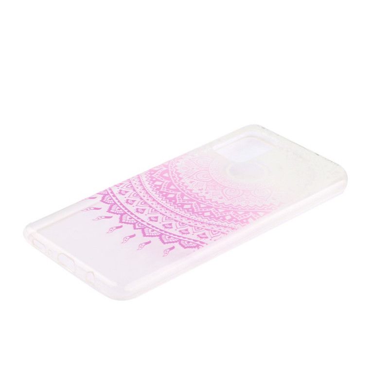Hoesje voor Huawei Y5p Lichtblauw Roze Transparante Kleurrijke Mandala