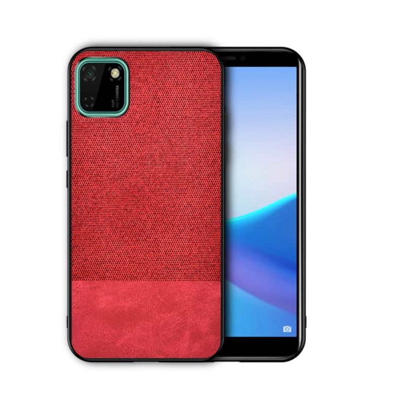 Hoesje voor Huawei Y5p Rood Imitatieleren Bijtpatroon