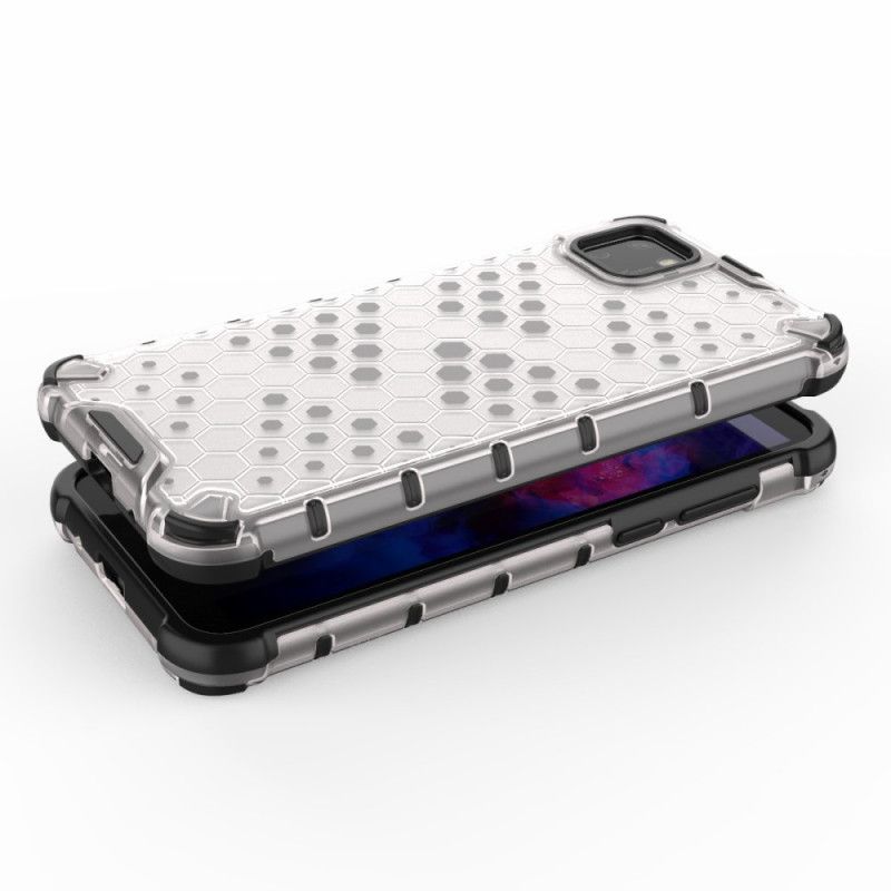 Hoesje voor Huawei Y5p Wit Zwart Honingraatstijl