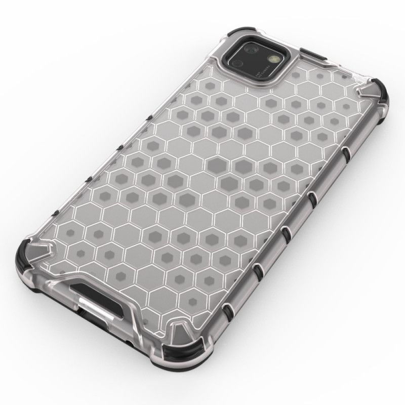 Hoesje voor Huawei Y5p Wit Zwart Honingraatstijl