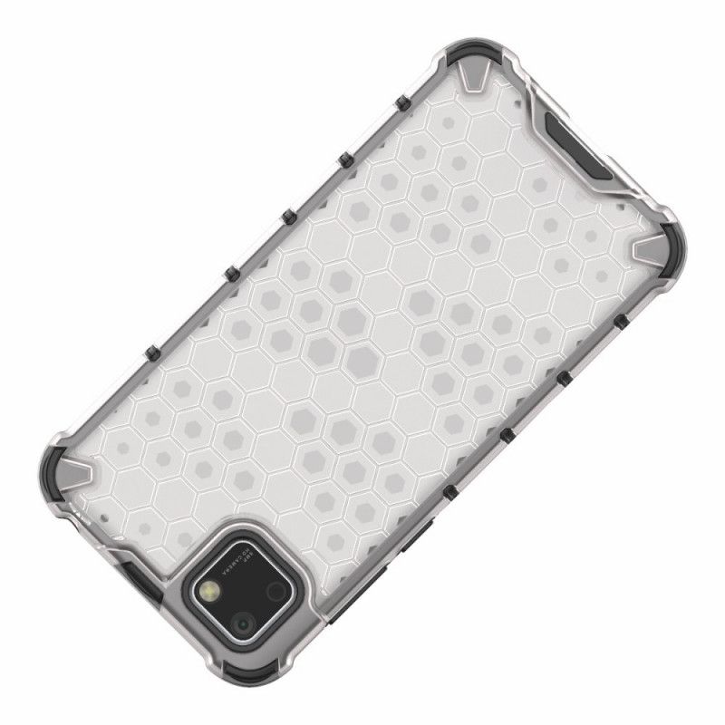 Hoesje voor Huawei Y5p Wit Zwart Honingraatstijl