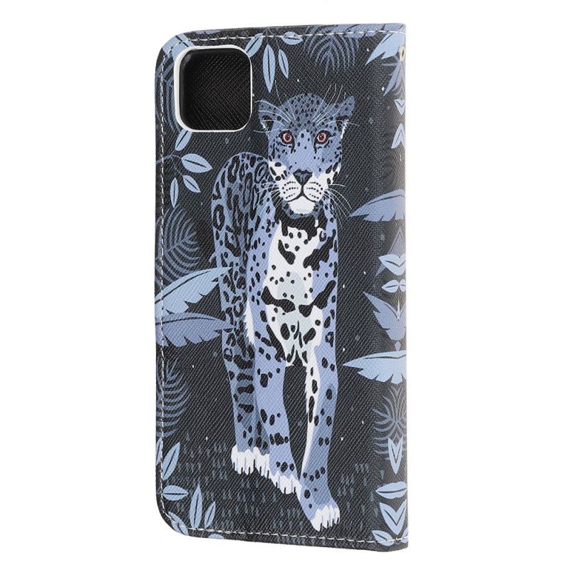 Leren Hoesje Huawei Y5p Luipaard Met String