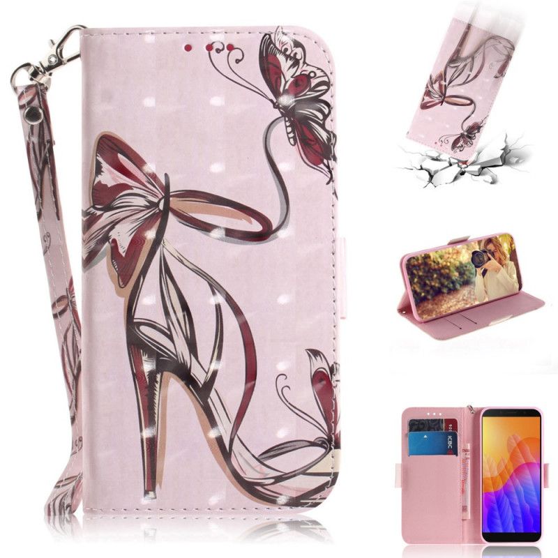 Leren Hoesje Huawei Y5p Pumps Met Riempjes