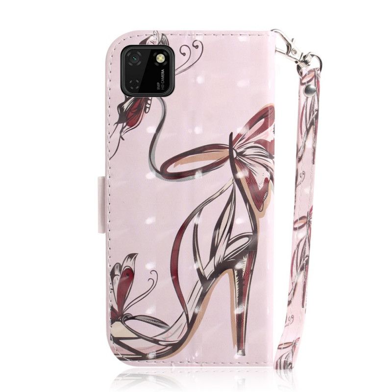 Leren Hoesje Huawei Y5p Pumps Met Riempjes
