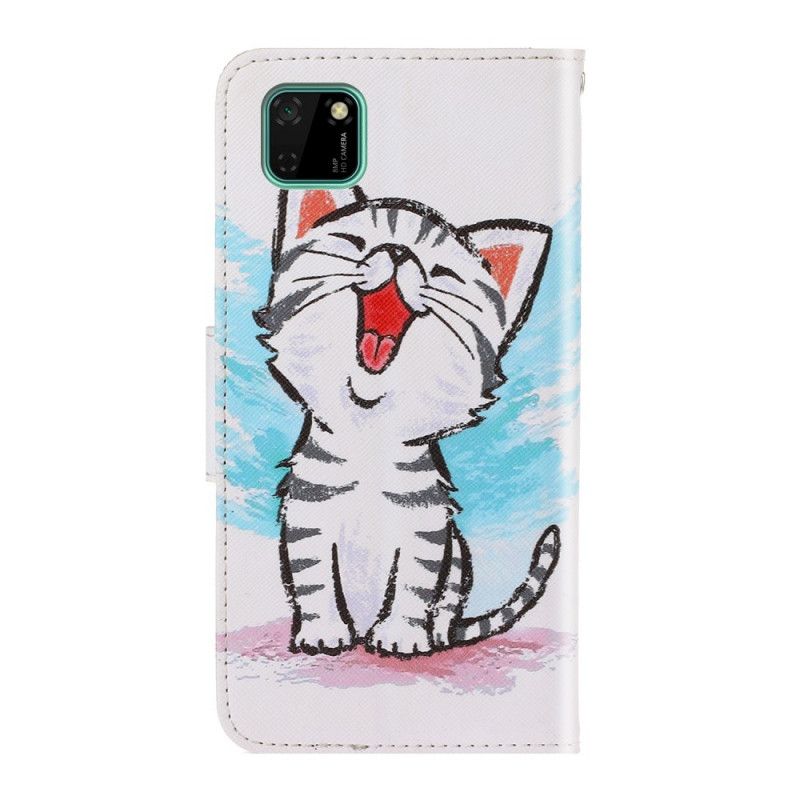Leren Hoesje Huawei Y5p String Kitten