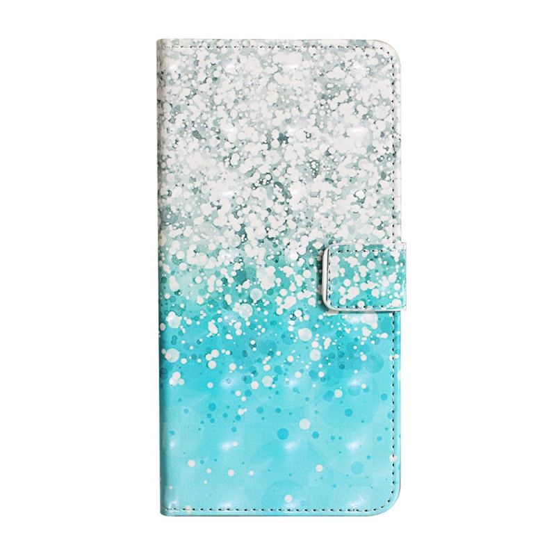 Leren Hoesje voor Huawei Y5p Blauw Glitterverloop