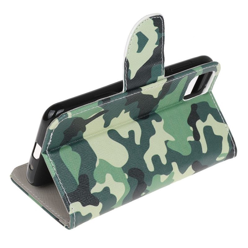 Leren Hoesje voor Huawei Y5p Militaire Camouflage