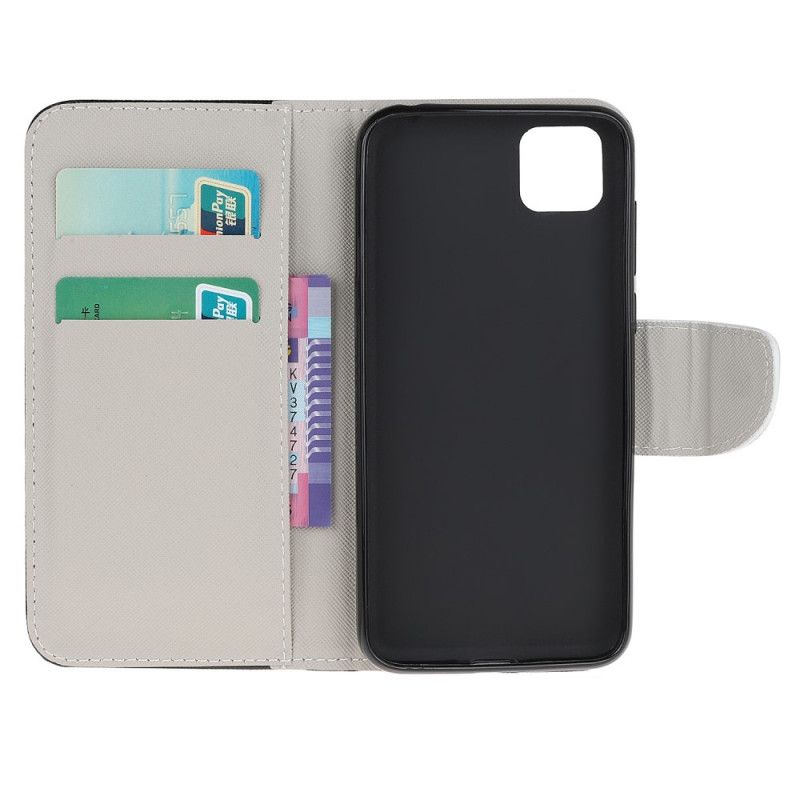 Leren Hoesje voor Huawei Y5p Raak Mijn Telefoon Niet Aan
