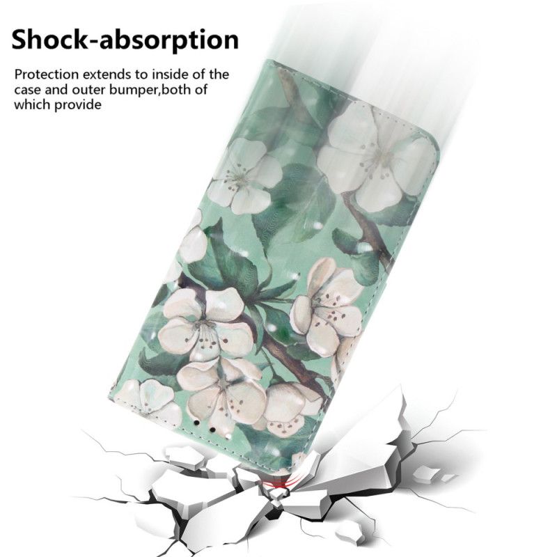 Flip Case Leren Oneplus Nord 5 Bloemen In Aquarel