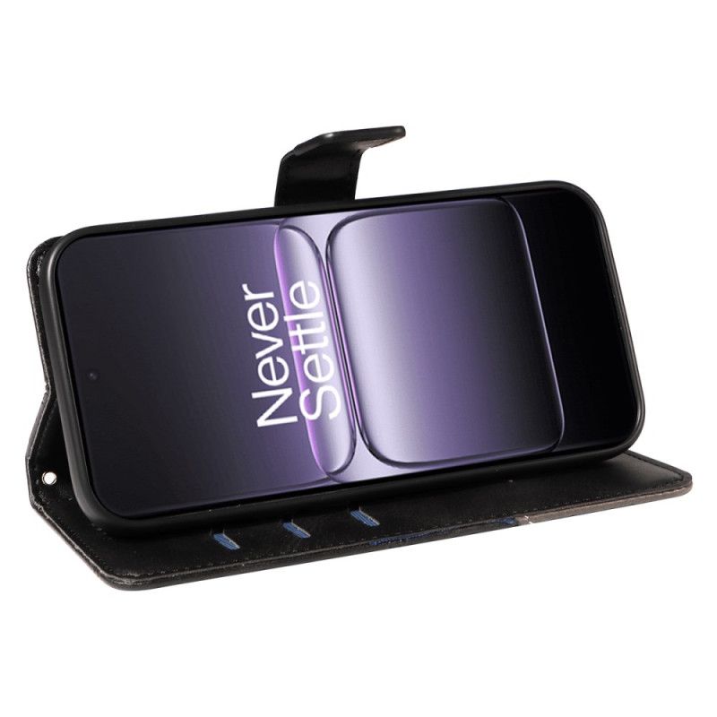 Flip Case Leren Oneplus Nord 5 Tweekleurig Geometrisch