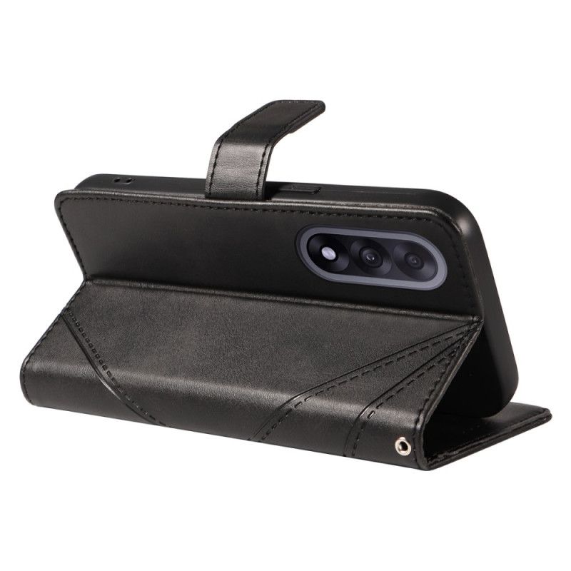 Flip Case Leren Oneplus Nord 5 Tweekleurig Geometrisch