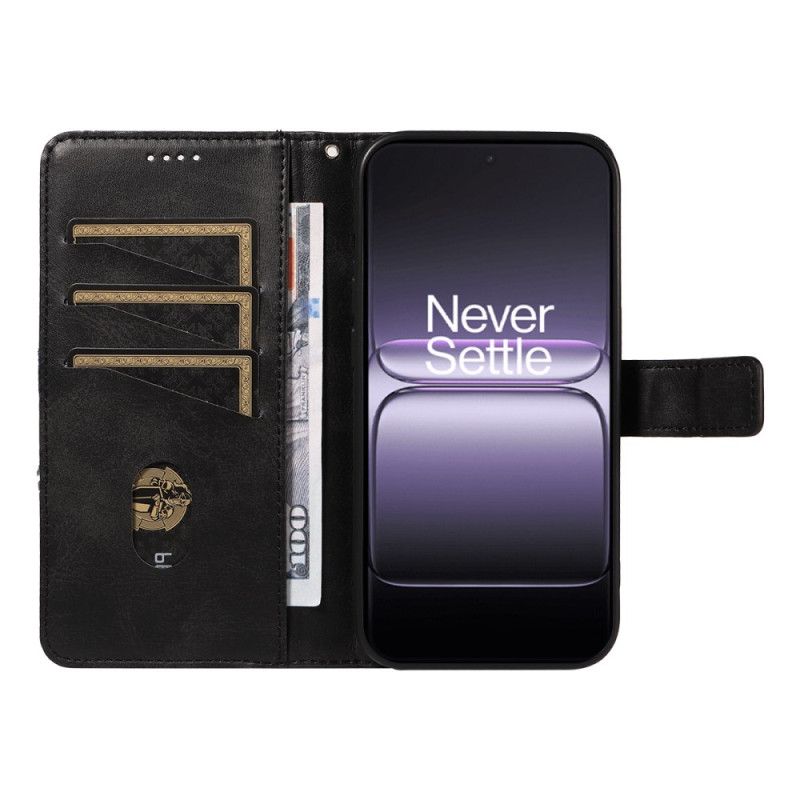 Flip Case Leren Oneplus Nord 5 Tweekleurig Geometrisch