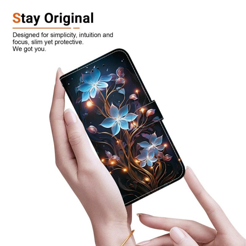 Folio-hoesje Oneplus Nord 5 Telefoonhoesje Blauwe Bloemen