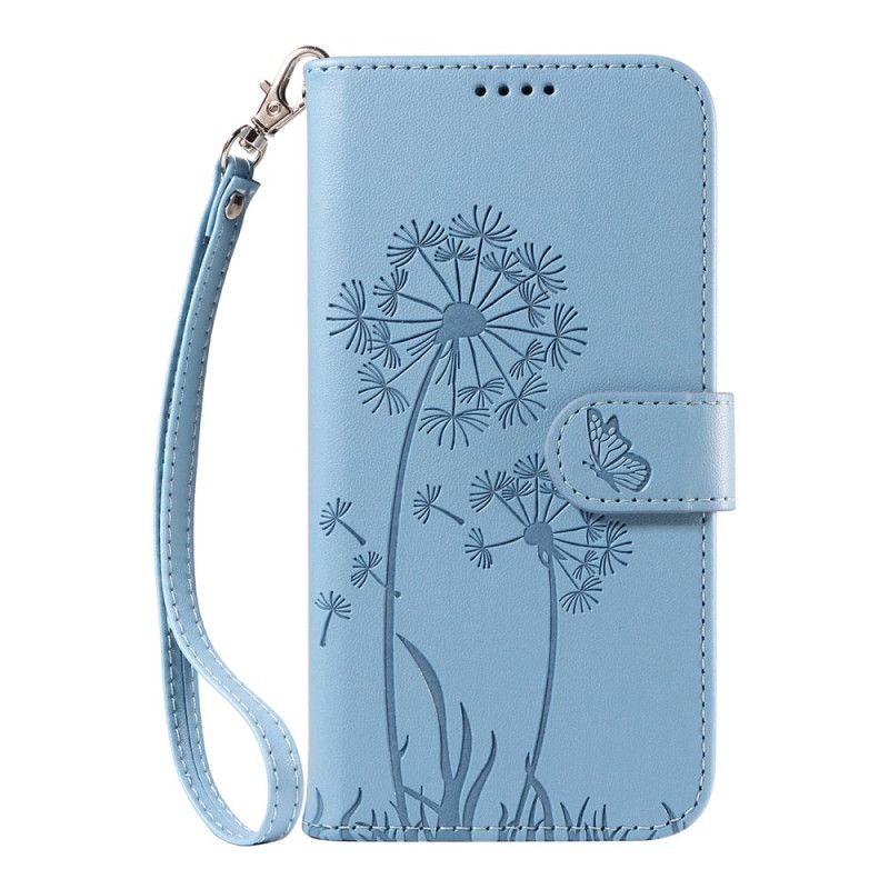Folio-hoesje Oneplus Nord 5 Telefoonhoesje Paardenbloemen Met Bandjes