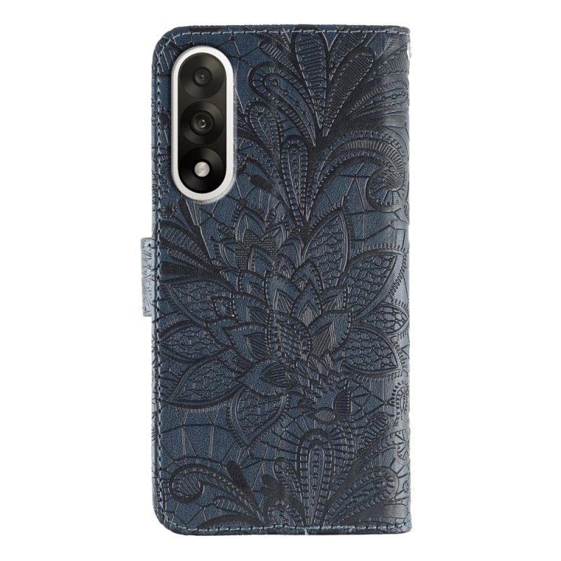Leren Hoesje Oneplus Nord 5 Bloemenkant Bescherming Hoesje