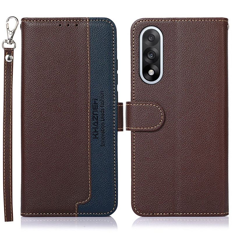 Leren Hoesje Oneplus Nord 5 Khazneh Tweekleurig