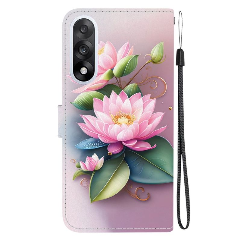Leren Hoesje Oneplus Nord 5 Lotuspatroon