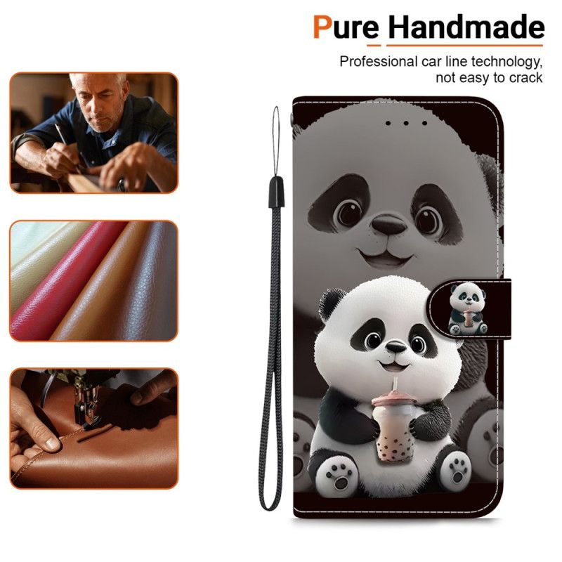 Leren Hoesje Oneplus Nord 5 Panda Bescherming Hoesje
