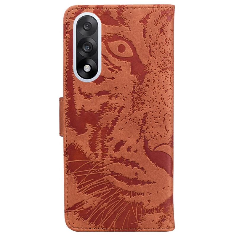 Leren Hoesje Oneplus Nord 5 Tijgerprint Bescherming Hoesje