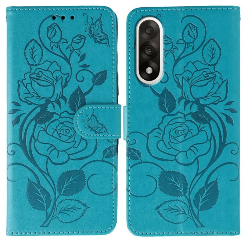 Leren Hoesje Voor Oneplus Nord 5 Bloemenprint