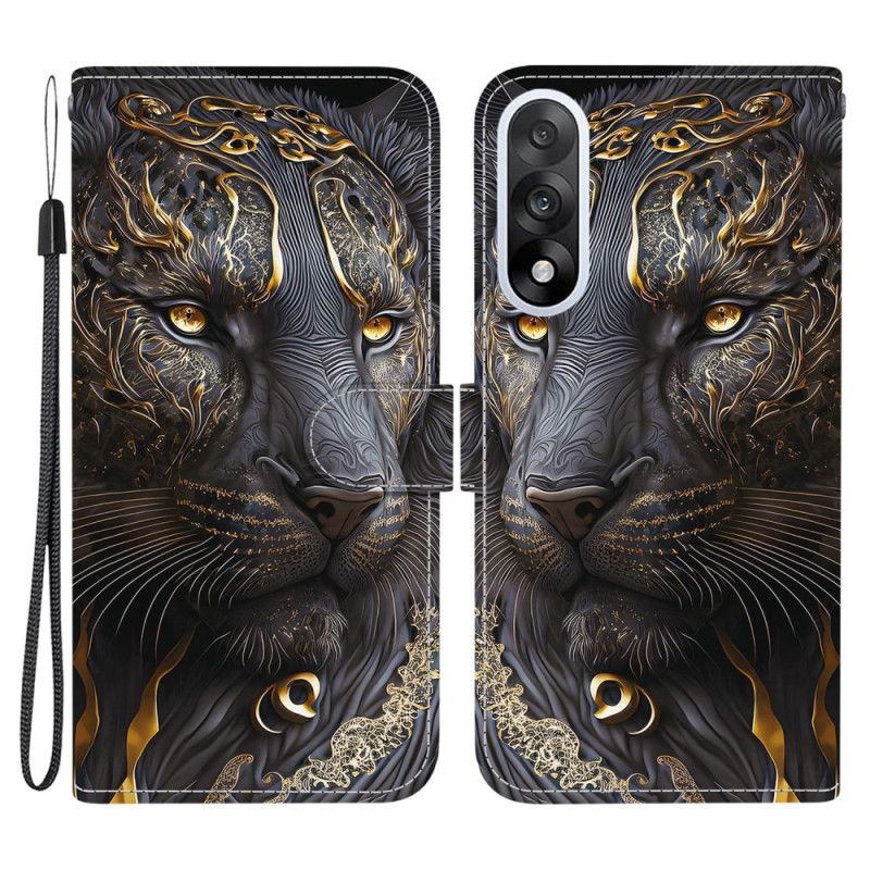 Leren Hoesje Voor Oneplus Nord 5 Gouden Leeuw