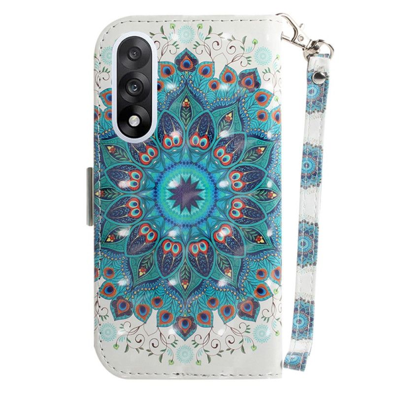 Leren Hoesje Voor Oneplus Nord 5 Groene Mandala Met Bandjes