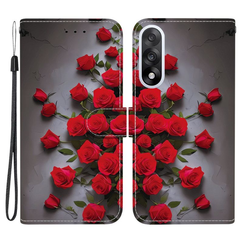 Leren Hoesje Voor Oneplus Nord 5 Rode Rozen