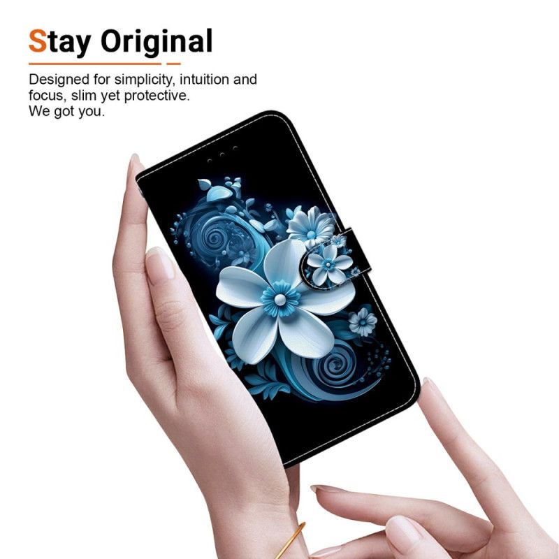 Leren Hoesje Voor Oneplus Nord 5 Zwarte Orchidee