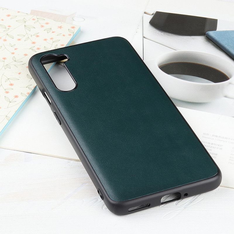 Cover Hoesje OnePlus Nord Groen Zwart Telefoonhoesje Echt Zakelijk Leer
