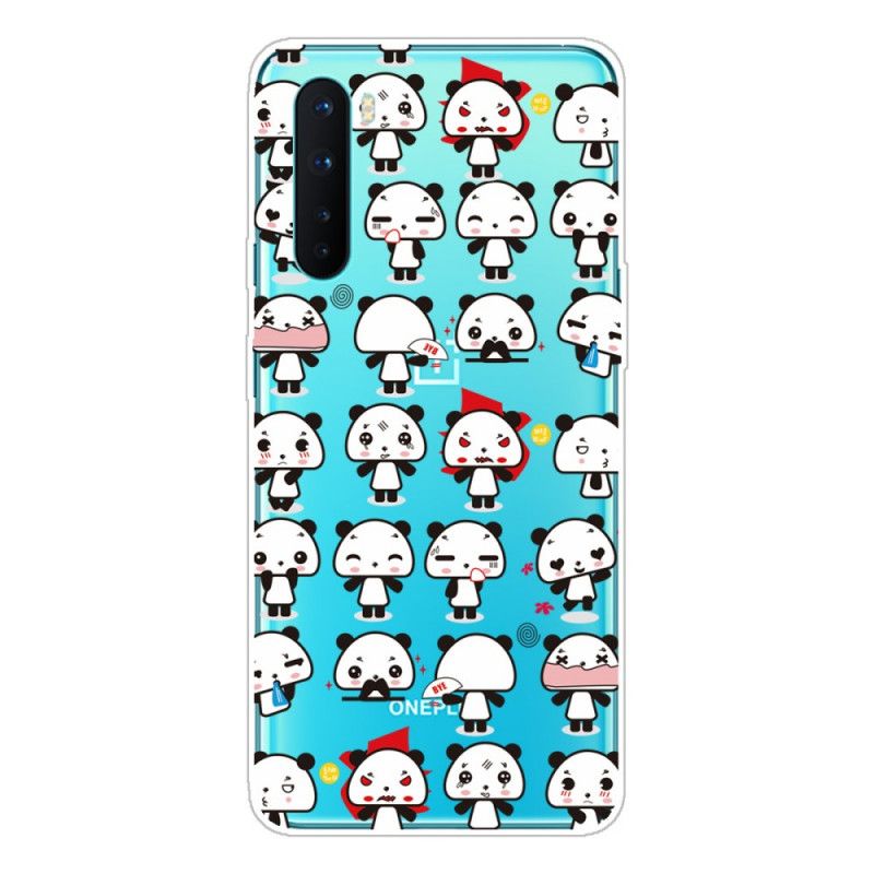 Cover Hoesje OnePlus Nord Telefoonhoesje Transparante Grappige Panda'S