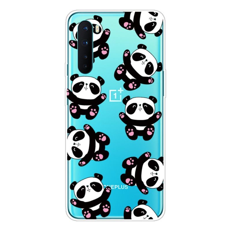 Cover Hoesje OnePlus Nord Telefoonhoesje Transparante Panda'S Hebben Plezier