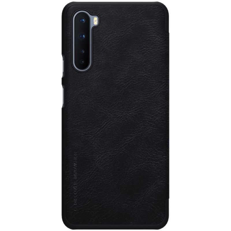 Folio-hoesje OnePlus Nord Bruin Zwart Nillkin Qin-Reeks