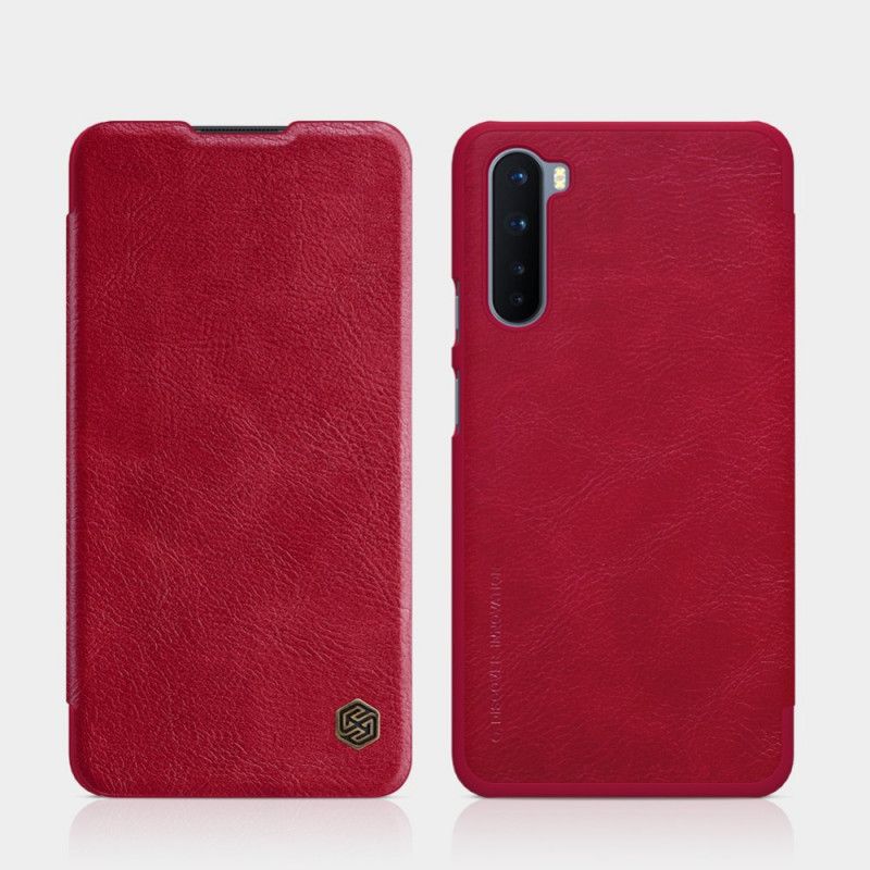 Folio-hoesje OnePlus Nord Bruin Zwart Nillkin Qin-Reeks