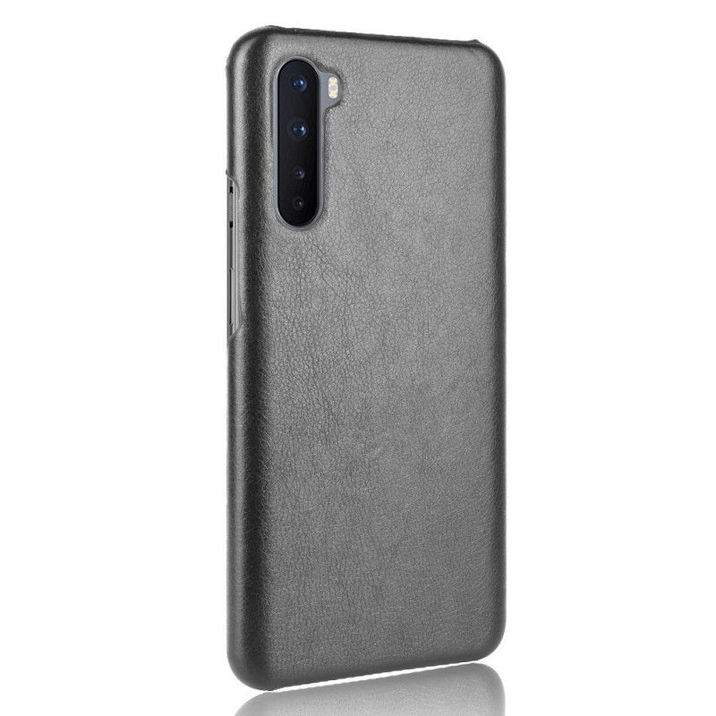 Hoesje OnePlus Nord Grijs Zwart Prestatie Lychee Leereffect