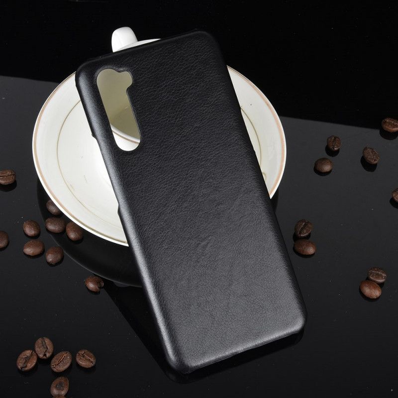 Hoesje OnePlus Nord Grijs Zwart Prestatie Lychee Leereffect