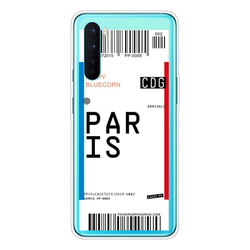 Hoesje OnePlus Nord Instapkaart Naar Parijs