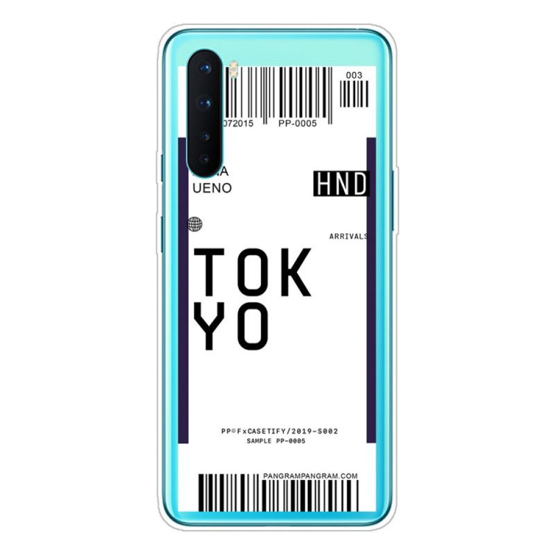 Hoesje OnePlus Nord Marineblauw Donkerblauw Instapkaart Tokyo