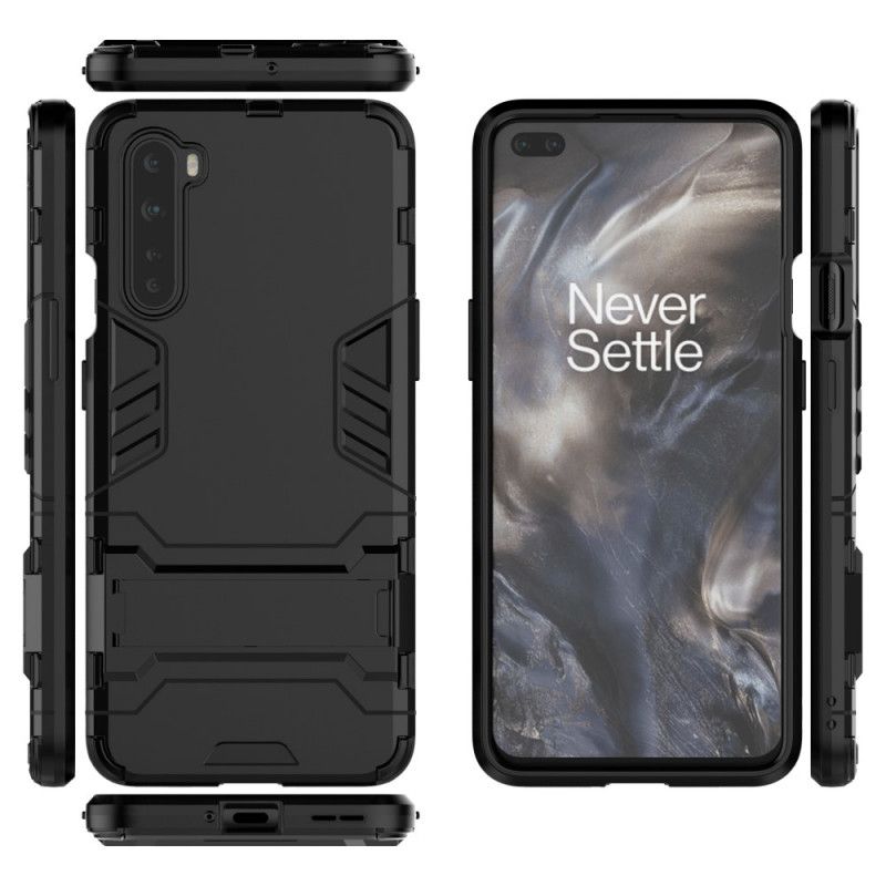 Hoesje OnePlus Nord Rood Zwart Ultrabestendige Tong